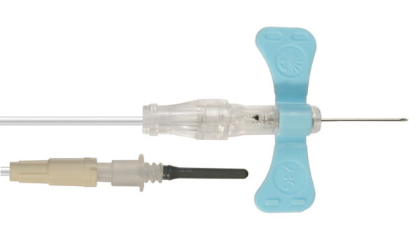 BD Vacutainer Push Button Blutentnahmeset + Luer Adapter 23G hellblau (1 Pkg.=50 Stk.)